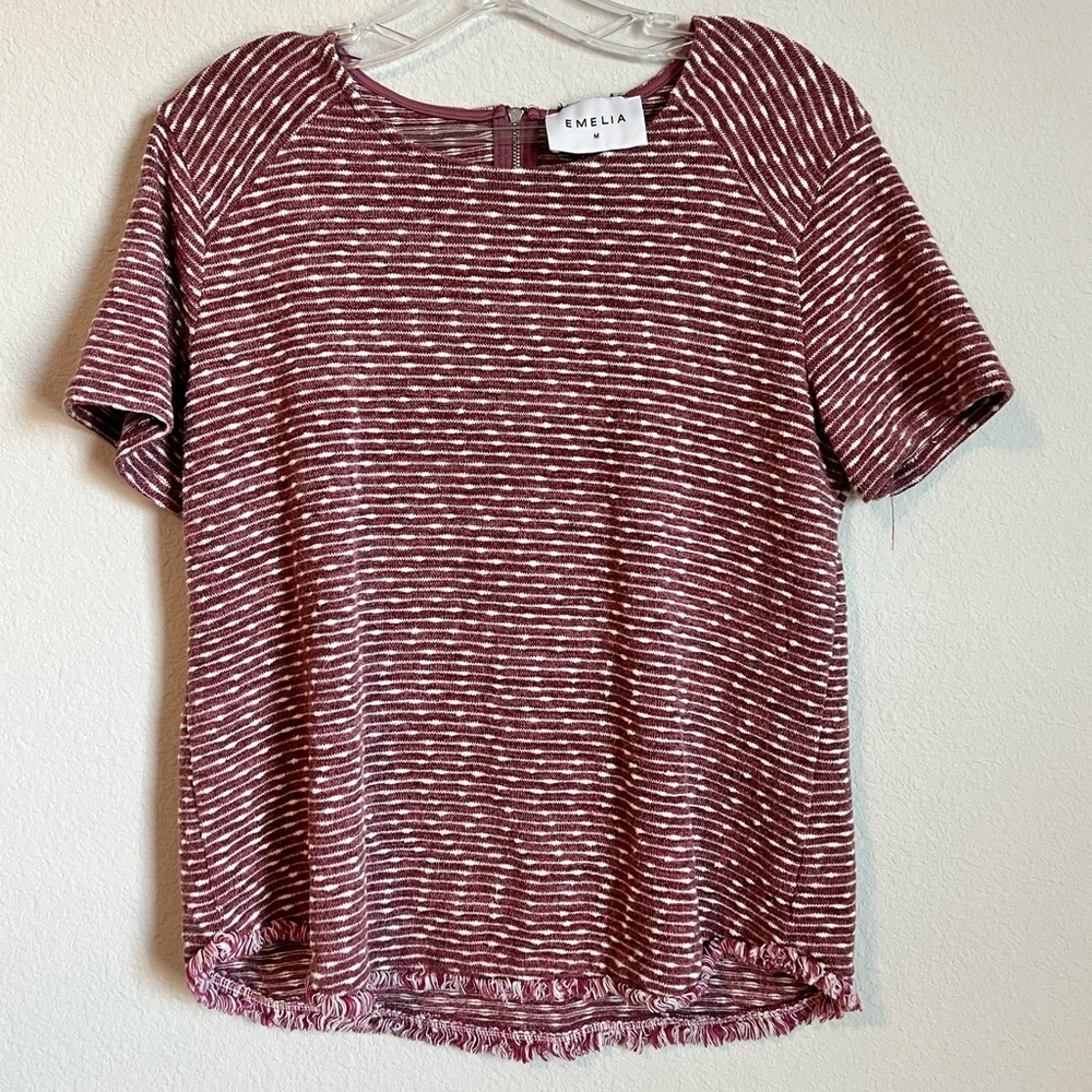 Emelia Shirt with Fringe bottom size medium